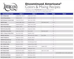 Decoart Americana Discontinued Colours How To Mix Your Own