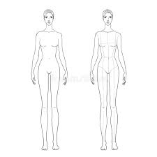 Fashion woman with shopping bags sale. Woman S Figure Sketch For Technical Drawing With Main Lines Vector Outline Girl Model Template For Fashion Sketching Stock Vector Illustration Of Anatomy Education 167817044