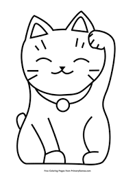 This baby animal will make everyone, children or adults, falling in love with them. Lucky Cat Coloring Page Free Printable Pdf From Primarygames