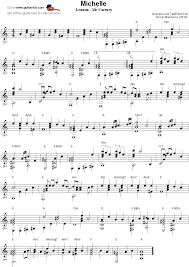 Michelle Fingerstyle Guitar Lesson Guitarnick Com Fingerstyle Guitar Guitar Sheet Music Guitar Songs