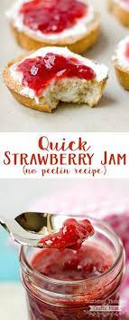 Quick And Easy Strawberry Jam Recipe Without Pectin Scattered Thoughts Of A Crafty Mom Strawberry Jam Recipe Easy Strawberry Jam Jam Recipes