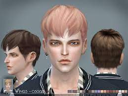 Wings Os0628 The Sims 4 Catalog Sims 4 Hair Male Sims Sims 4