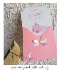 Baptism Invitation Pinky Whale Inviti Battesimo Bimba Balena Pinky Baptism Invitations Invitations Baptism