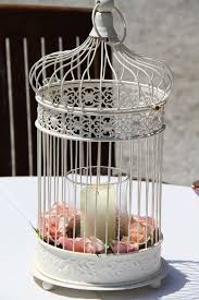 Bird Cage Candle Holder Centerpieces Love The Soft Look Bird Cage Decor Vintage Bird Cage Bird Cage