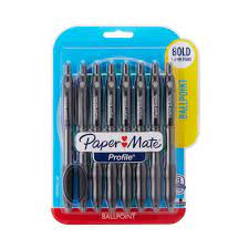 8pk Ballpoint Pens Profile 1 4mm Black Papermate Paper Mate Profile Paper Mate Pens Paper Mate