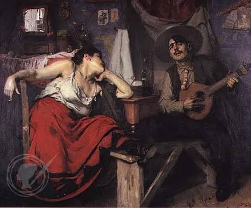 O Fado by Jose Malhoa Reproduction For Sale | 1st Art Gallery