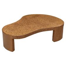 Giant champagne cork stool/cork table made solid portuguese compressed cork, makes the perfect addition as a bar table, bar stool or decorative piece in any space. Rare Paul Frankl Freeform Coffee Table Model 5025 In Cork For Sale At 1stdibs