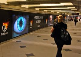 Interactive Digital Video Wall At Columbus Circle Subway Station In New York Digital Signage Interactive Video Wall
