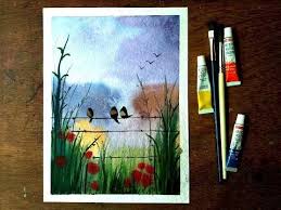 Birds On A Wire Painting Tutorial Birds On A Wire Speed Painting Paint With David Youtube Painting Painting Tutorial Watercolor Paintings Tutorials