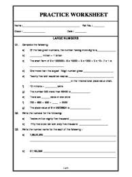 Worksheet Of Large Numbers Number System Numbers Maths Number System Worksheets Printable Math Worksheets Number System