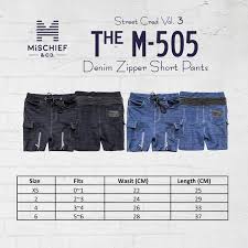 The M 505 Denim Zipper Short Cargo Pants Black