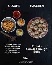 Protein Cookie Dough Balls Mit 4 Zutaten Mrs Flury Gesunde Rezepte Gesund Naschen Lecker Cookie Dough Rezept