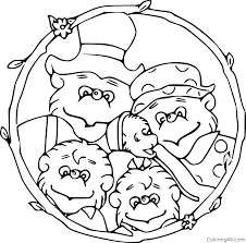 These alphabet coloring sheets will help little ones identify uppercase and lowercase versions of each letter. Berenstain Bears Family Coloring Page Coloringall