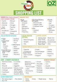 pegan 365 checklist shopping list dr oz no bake brownies