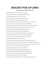 Check spelling or type a new query. 31 Best Biology Pick Up Lines Spark Amazing Conversations