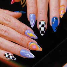 Pin On Nail Inspo Grunge Nails Vibrant Nails Fire Nails