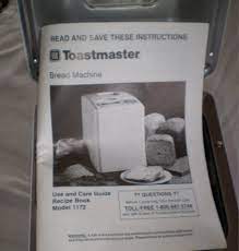 Let the yeast dissolve and foam for 10 minutes before adding in 1/4 cup of vegetable oil, 3 cups of bread flower and 1 teaspoon of salt. Free Toastmaster Bread Machine Recipes L1000 Jpg Bread Maker Machine Bread Maker Toastmaster This Bread Recipes Can Be Tried In The Toastmaster Bread And Butter Machine Model 1195