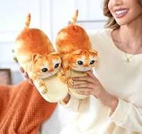 Plush Animal Slippers With Ears LUCKYBUNNY Cute Cat Slippers - Plush Memory  Foam House Slippers For Women Plush House Shoes