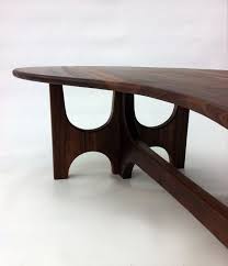 Mid Century Modern Coffee Cocktail Table Trident Base Solid Etsy Solid Coffee Table Mid Century Coffee Table Solid Wood Table