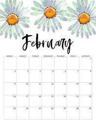 Floral February 2020 Wall Calendar Monthly Calendar Printable Free Printable Calendar Print Calendar