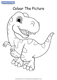 6 cute dinos to color for preschoolers. Cute Cartoon Dinosaur Dinosaur Coloring Pages Worksheets For Kindergarten First Preschool Second Grade Art And Craft Worksheets Schoolmykids Com