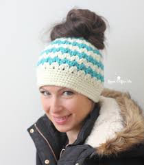 Crochet Mommy and Me Messy Bun Hats