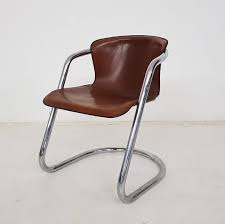 Metal kitchen chairs ukzn mail. Brown Leather Chrome Dining Chair By Metaform 123883