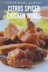 Unique Chicken Wings Citrus Spiced Fried Chicken Wings Recipe Recipe Chicken Wing Recipes Wing Recipes Appetizer Recipes