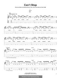 Can T Stop Red Hot Chili Peppers By Flea A Kiedis C Smith J Frusciante On Musicaneo Red Hot Chili Peppers Guitar Lessons Tutorials Hot Chili