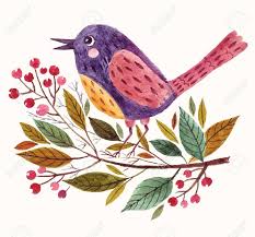 Bird Sitting On Branch Painting Hand Painted Adorable Bird Sitting On A Branch In Watercolor In 2020 Bird Art Bird Drawings Birds Painting