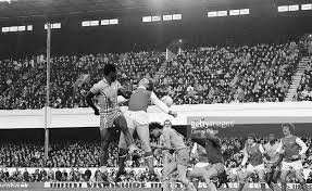 Players Leap For The Ball During A Match Between Arsenal And Coventry Arsenal Coventry City Coventry