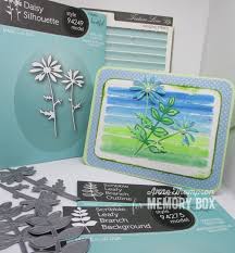 Yipes! Stripes! Watercolor Crayons Technique with Daisy Silhouette,  Scribble Leafy Branch Outline and its Background by Anne Thompson