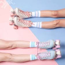 Roller Rink Rollerskate Cute Gift Pinkandblue Roller Girl Roller Disco Roller Skates