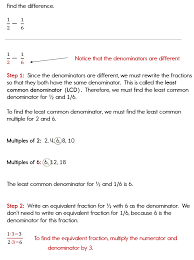 There's no doubt that fractions are difficult to deal with especially when you have by following my examples, step by step, you will quickly learn how to add fractions with unlike denominators. Subtracting Fractions With Unlike Denominators