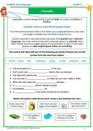 Grade 4 English Proverbs Proverbs Exam Papers Teaching