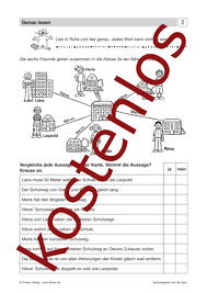 Sie trifft sich mit leon zum spielen. Kostenloses Arbeitsblatt Sachaufgaben Auf Der Spur I Genau Lesen Lehrermaterial De