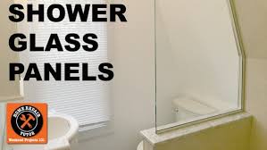 I'd like to install a shower curtain but i can't find a shower rod that can be secured from a wall to a glass edge. Shower Glass Panels How To Template And Install