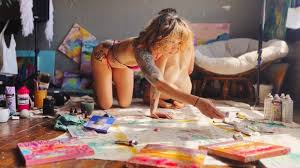 Cha Wilde naked painting