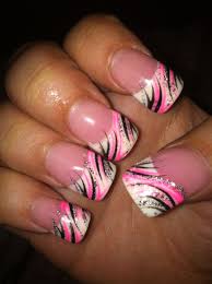 Pink And Black Acrylic Nail Ideas Pin By Tiffany C On My Nail Art Pink Nail Designs Pink Black Nails Nail Designs