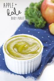 Apple Kale Baby Food Puree 6 Months And Up Baby Foode Recipe Baby Food Recipes Baby Puree Recipes Healthy Baby Food