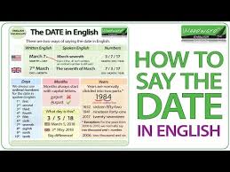How To Say The Date In English Youtube