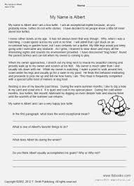 Free, printable kindergarten 2nd grade worksheets for home or classroom use. My Name Is Albert Reading Prehension Worksheet Reading Comprehension Worksheets Free Reading Comprehension Worksheets 2nd Grade Reading Comprehension
