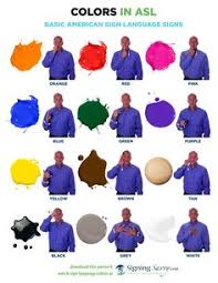 17 Best Asl Colors Images Asl Colors Sign Language Asl