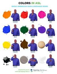 17 Best Asl Colors Images Asl Colors Sign Language Asl