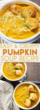 Easy Pumpkin Soup The Salty Marshmallow Recipe Pumpkin Soup Recipe Easy Pureed Food Recipes Pumpkin Soup Recipe