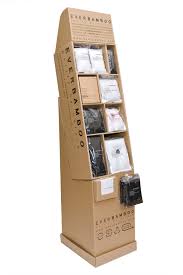Corrugated Floor Display Stand Assembled From 12 Pieces 11 Pieces Of Flat Cardboards 1 Mini Plastic H Cardboard Display Stand Cardboard Display Pop Display