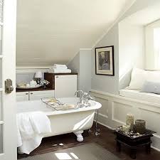 You could try anything from shelves to beadboard walls with tiled floors like the one in the picture. Attic Bathroom Inspiration That Will Change Your Home Forever