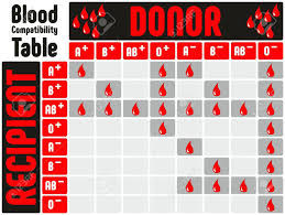 blood types compatibility table with all blood groups positive