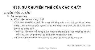 Sự nóng chảy là sự chuyển từ. Giáº£i Bai Táº­p Váº­t Ly 10 Bai 38 Sá»± Chuyá»ƒn Thá»ƒ Cá»§a Cac Cháº¥t