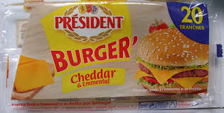 Burger Cheddar Emmental 20 Tranches 17 Mg President 340 G